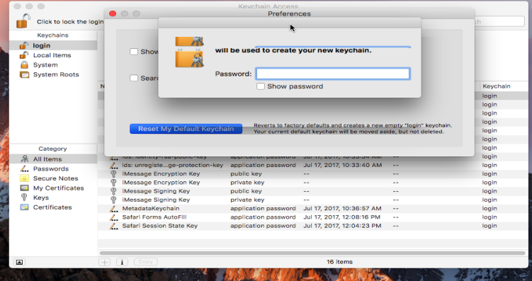 get my mac to stop asking for keychain password?